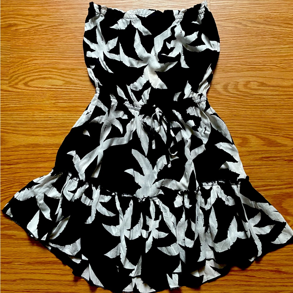 Strapless Ruffle Mini Dress